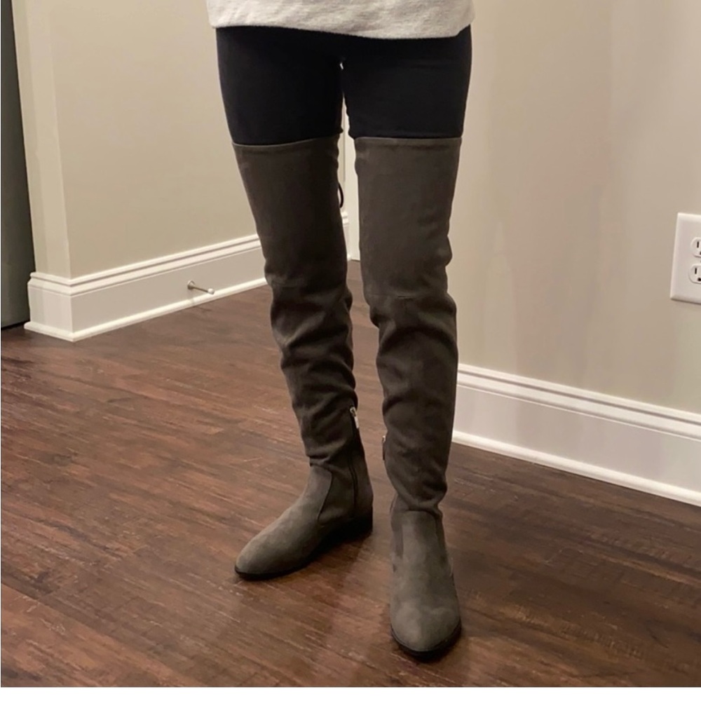 NEW MARC FISHER OVER THE KNEE BOOTS- GREY